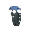 Kubey Cavy Pushdagger Blue Micarta, Blackwashed 14C28N by MUZI Design (KU403C)