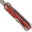 Kubey Knife NEO Red / Black Damascus G10, Beadblasted AUS-10 by Keanu Alfaro (KU371E)