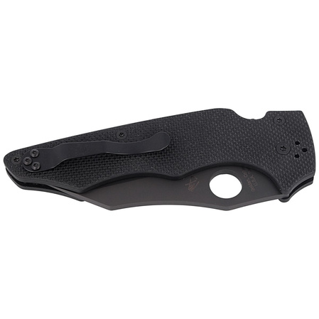 Spyderco YoJumbo Knife Black G10, Black DLC CPM S30V by Michael Janich (C253GPBBK)