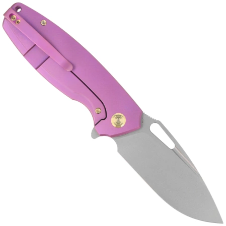 Nóż składany Kubey Tityus Purple Titanium, Bead Blasted 14C28N (KB360C)