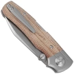 Bestech Tonic Grey Titanium/Natural Canvas Micarta, Satin M390 by Colin Maisonpierre Knife (BT2204B)