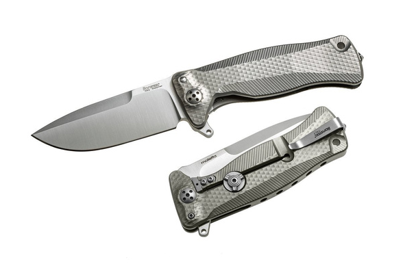 Nóż składany LionSteel SR11 Grey Titanium, Satin Sleipner by Molletta (SR11 G)