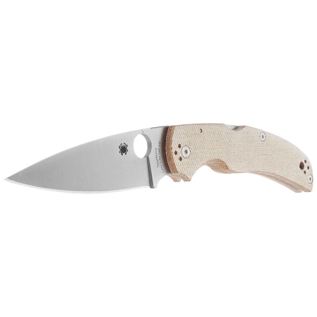 Spyderco Native Chief Knife Brown Canvas Micarta, Satin CPM Cru-Wear by Sal Glesser (C244MPCW)