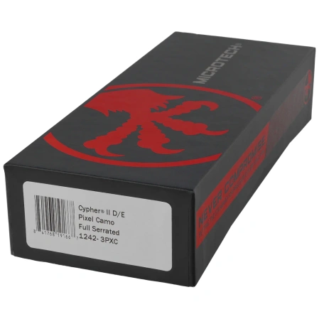 Microtech Cypher II D/E OTF Knife Pixel Camo Aluminum, Pixel Camo F/S M390MK by Deryk Munroe and Tony Marfione (1242-3PXC)