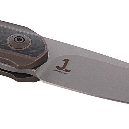 WE Knife Black Void Opus Bronze Titanium / Carbon Fiber, Stonewashed CPM 20CV by Justin Lundquist (2010A)