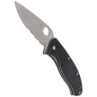 Nóż składany Spyderco Tenacious Black G10, Satin Combo 8Cr13MoV by Eric Glesser (C122GPS)