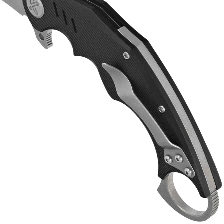 Nóż składany Kubey Wrath Black G10, Beadblasted 14C26N by MUZI Design (KU261A)