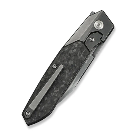 Nóż składany WeKnife Brr15 Gray Titanium/Shredded Carbon Fiber, Polished Gray M390 by Rafal Brzeski (WE24007-3)
