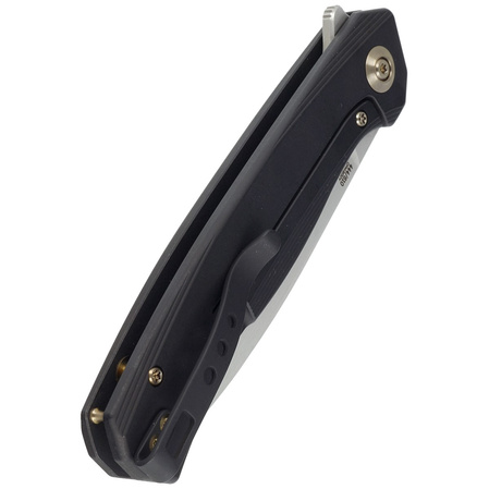 Nóż składany WE Knife Seer LE No 444/610 Black Titanium, Rubbed Silver CPM 20CV (WE20015-1)