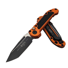 Microtech LUDT Gen III T/E Automatic Knife Orange Aluminum, Black M390MK by Tony Marfione (1136-1OR)