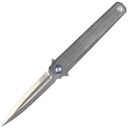 MKM Flame Light Dagger Black Micarta, Stonewashed M390 by Michael Zieba (MK FL02L-BC)