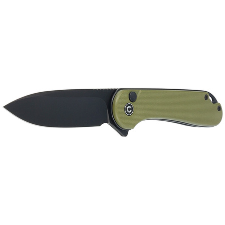 Civivi Button Lock Elementum II Knife OD Green G10, Black Stonewashed Nitro-V (C18062P-3)