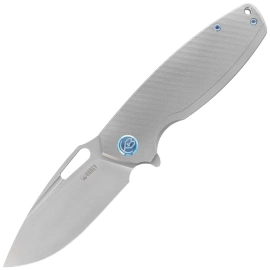 Nóż składany Kubey Tityus Gray Titanium, Bead Blasted 14C28N (KB360A)