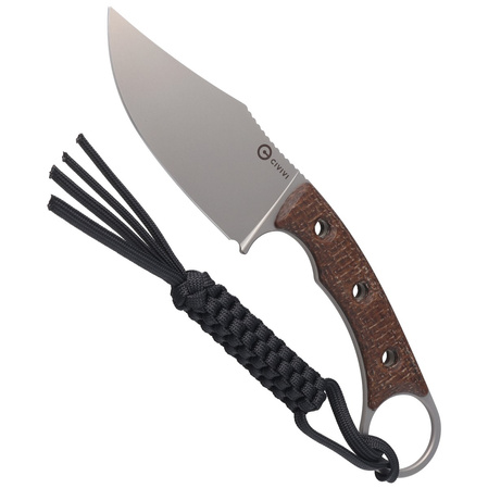 Nóż Civivi Midwatch Brown Burlap Micarta, Silver Bead Blasted N690 (C20059B-2)