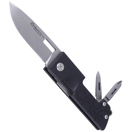 Nóż składany/Multi-Tool Maserin D-Dut 214 Black Aluminium, Stonewashed 440C by Bonus (214/N)