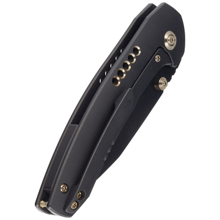 WE Knife Trogon Black Titanium, Black Stonewashed CPM 20CV by Brian Brown (WE22002B-2)