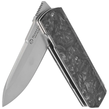 Nóż składany Maserin 410 Silver Black FatCarbon, Satin Elmax by Bruno Bruna (410/N)