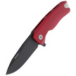 LionSteel ROK Knife Red Aluminum, Black M390 by Molletta (ROK A RB)