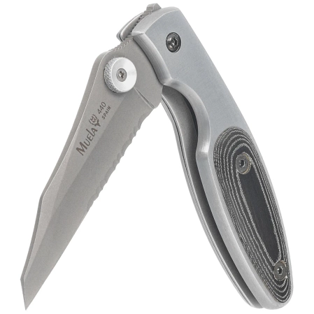 Muela KSC-7M Gray Aluminium/Black Micarta, Satin 440C