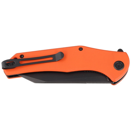 Nóż składany Kubey Flash KU158G Orange G10, Blackwashed AUS-10