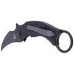 FOX Karambit Black Bird Black Carbon Fiber / Gray Titanium, Black ELMAX by Bastinelli (FX-591 TIC B)