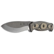 Fox Ego Black/Coyote Tan G10 Knife, Stonewashed AISI 1095 by Alfredo Doricchi (TK-FX01)