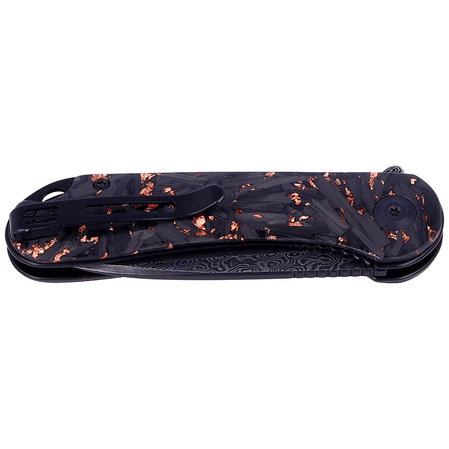 Nóż CIVIVI Elementum Flipper Shredded Carbon Fiber / Copper Shred, Black Damascus (C907C-DS3)