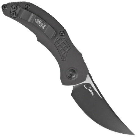 Microtech Brachial Auto Black Aluminium, Black M390 by Bastinelli and Tony Marfione (268A-1T)