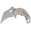 Kubey Wrath Knife Tan G10, Beadblasted 14C26N by MUZI Design (KU261C)