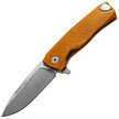LionSteel ROK Knife Orange Aluminum, Satin M390 by Molletta (ROK A OS)