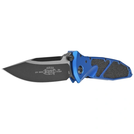 Microtech Socom Elite S/E-M Knife Blue Aluminum, Black M390MK by Tony Marfione (160-1BL)
