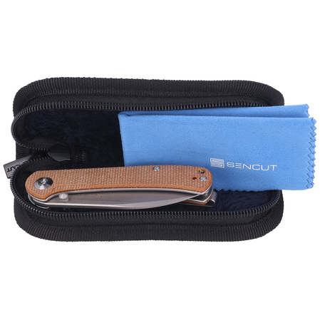Nóż składany Sencut Scepter Brown Micarta, Stonewashed 9Cr18MoV (SA03D)