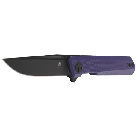 Bestechman Knife Mini Dundee Purple G10, Black DLC D2 by Ostap Hel (BMK03J)