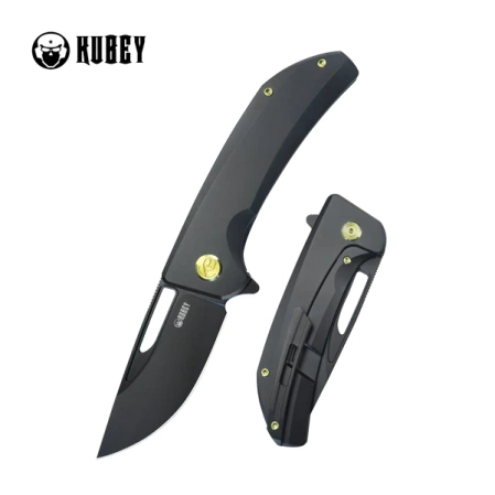 Kubey Knife Hyperion Black Titanium, Black CPM S35VN by Jelly Jerry (KB368B)