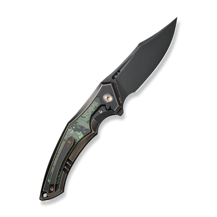 WE Knife Orpheus LE No ???/155 Bronze / Black Titanium / Jungle Wear Fat Carbon Fiber, Black Stonewashed CPM 20CV (WE23009-1)