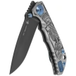 Nóż składany Spartan Blades Harsey Folder ''Memento Mori'' Titanium, Black MagnaCut by William W. Harsey (SF5 Custom Memento Mori)