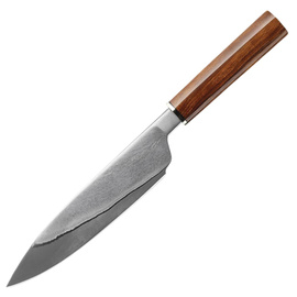 Xin Cutlery XinCraft 8'' Chef Knife, Ironwood, Acid-Etched 440C San Mai Forged (XC138)