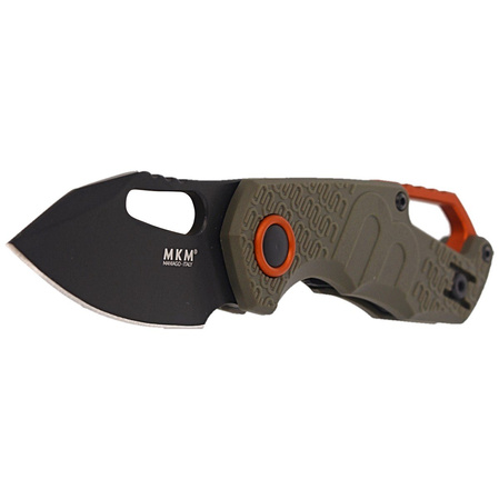 MKM Isonzo Clip Point Knife Green FRN, Black Idroglider N690 by Jesper Voxnæs (MKFX03-3PGO)