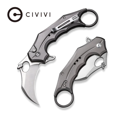 Civivi Incisor II Knife Gray Aluminum, Satin Nitro-V (C16016B-3)