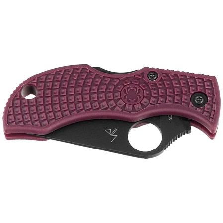 Spyderco Manbug Sprint Run Burgundy FRN Knife, TiCN Micro-Melt PD#1 by Sal Glesser (MBBGBKP)