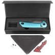 Reate PL-XF-A-8 Knife Blue Aluminum, Stonewashed Nitro-V