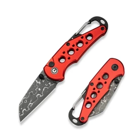 Civivi Pragma Knife Red Aluminum, Damascus (C23062B-DS1)