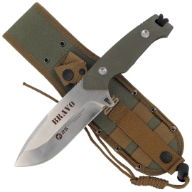 K25 Bravo Knife Green G10, Satin/Brushed 7Cr17Mov (32260)
