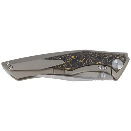 Bestech Togatta Light Bronze Titanium/Damascus Copper Carbon Fiber, Satin M390 by Koens Craft Knife (BT2102G)