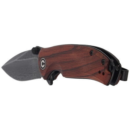 CIVIVI Pintail Cuibourtia Wood, Black Damascus (C2020DS-2)