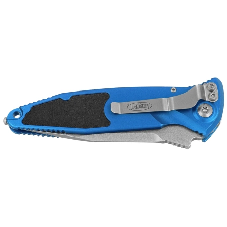 Nóż automatyczny Microtech Socom Elite Auto S/E Blue Aluminium, Stonewashed M390 by Tony Marfione (160A-10BL)