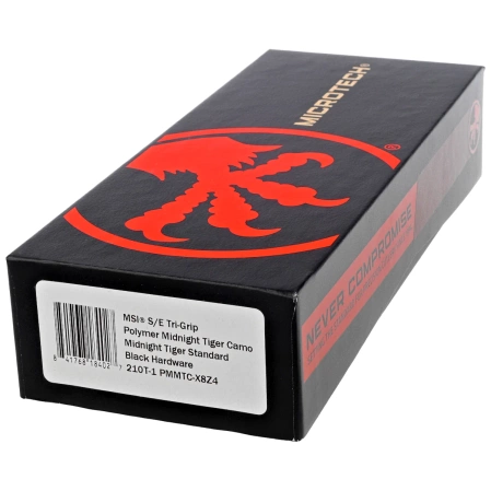 Microtech MSI S/E Ram-Lok Midnight Tiger Camo Tri-Grip Polymer, Midnight Tiger Camo M390MK by Tony Marfione (210T-1PMMTC-X8Z4)