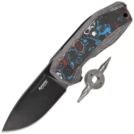 LionSteel Nano Knife Nebula Fat Carbon, Old Black MagnaCut (NA01 NB)