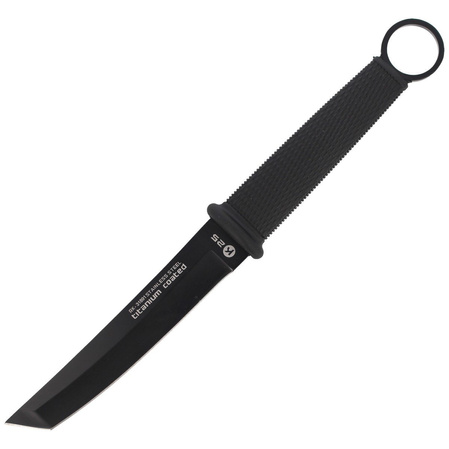 K25 Botero Tanto Black Rubber, Black Titanium 7Cr17Mov (31891)