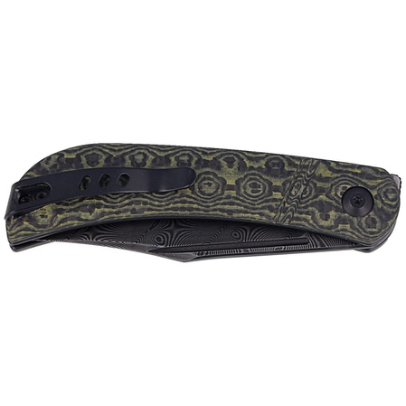 Nóż CIVIVI Appalachian Drifter Yellow G10 / Rose Pattern Carbon Fiber, Black Damascus (C2015DS-3)